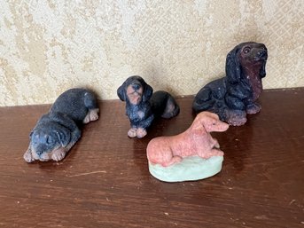 Grouping Of Resin Dachshund Figurines