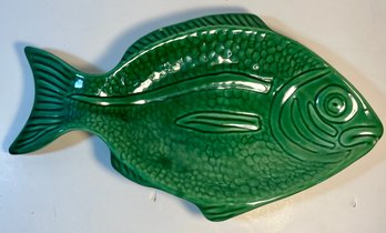 Green Ceramic Fish Platter