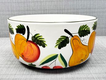 A Hand Painted Ceramic Serving Bowl By Mimosa