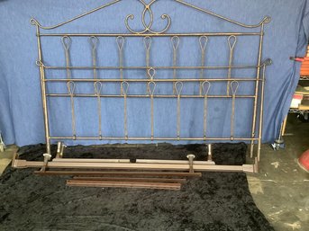 King Size Metal Headboard, Footboard, And Frame