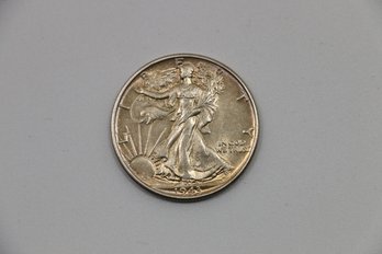 1943 Silver Walking Liberty Half Dollar Coin Nice Shape