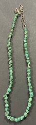 Sterling Silver Turquoise Necklace 14 Grams Including Stones