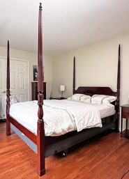 A Vintage Mahogany Four Poster Queen Bedstead (see Note)