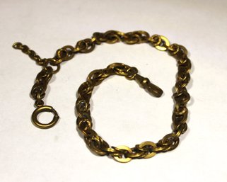 Fine Victorian Gold Filled 14' Long Fancy Design Watch Fob Chain