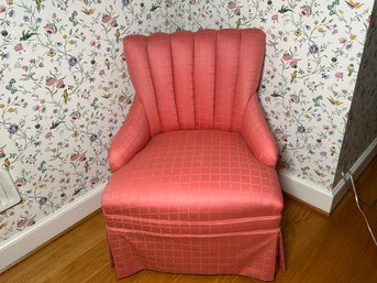 Vintage Petite Pink Channel Back Chair