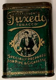 Vintage Pattersons Tuxedo Tobacco Smoking Pipe Cigarette Tin Litho - Vest Pocket - American Successor Inc