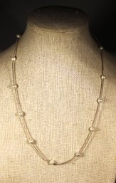 Fine Sterling Silver And Cultured Pearl Necklace