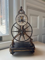 Antique William Carpenter Skeleton Clock From The Upper Louviers Estate