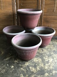 Large Resin Planters Set Of 4
