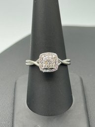 Incredible Halo Diamond Engagement Ring In 14k White Gold