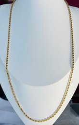 VINTAGE 12K GOLD-FILLED TWISTED ROPE NECKLACE