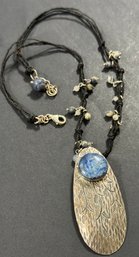 Sterling Silver Lapis Lazuli Necklace 15 Grams Including Stones