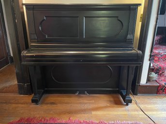 Vintage Steinway & Sons Ebony Upright Piano