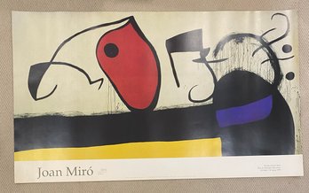 Very Large 54 X 33 Lithograph Joan Miro Printed In Italy