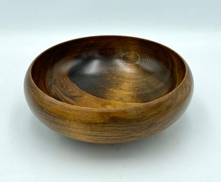 Mid Century Japanese Hand Turned Wood Bowl