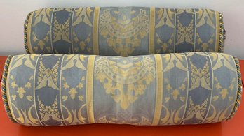 PR. Damask Roll Welted Pillows.