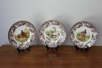 Set Of Three Spode Woodland Collection Plates