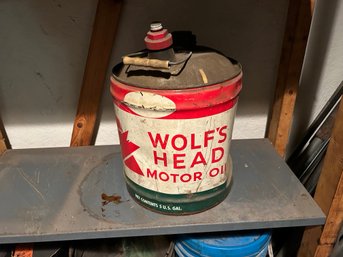 Old Wolfs Head 5 Gallon Can