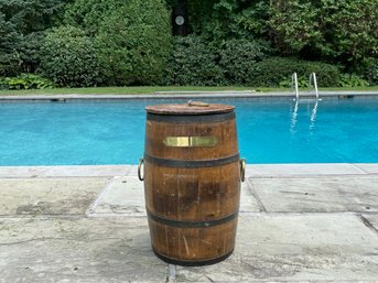 Early 20th Century Barrel Form Ice Cooler