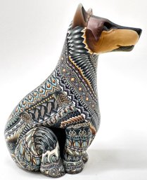 2004 Jon Stuart Anderson Polymer Clay Wolf Figurine Purchased In Scottsdale, Arizona Art Gallery
