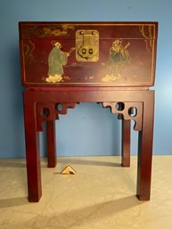 Chinese Decorative Box And Display Table