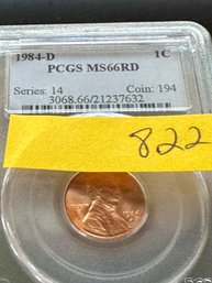 Lincoln Memorial Reverse  1C 1984 D  MS66RD  PCGS