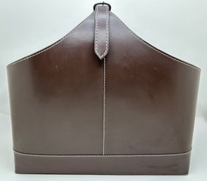 Crate & Barrel Leather Magazine Tote