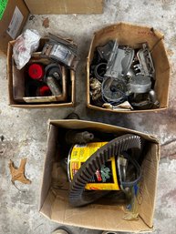 3 Boxes Of Miscellaneous Car Parts