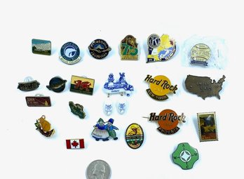 Grouping Of 21 Travel And Souvenir Lapel Pins