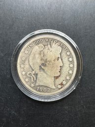 1902-O Barber Silver Half Dollar