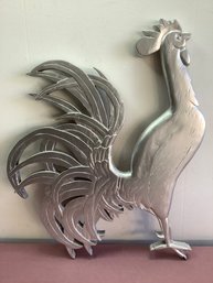 Wood Carved Rooster Plaque