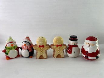 Winter Themed Salt & Pepper Shaker Sets (3)