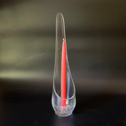 A Mid-Century Glass Candle Holder - Striking