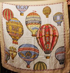 Clud 7 Echo Vintage Scarf Hot Air Balloons 34' X 34'