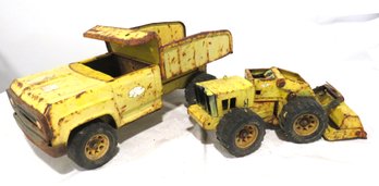 Vintage 2 Tonka Pressed Steel Truck Loader  Construction Toys