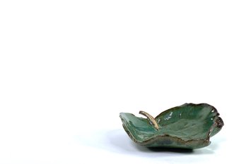 Irish Studio Pottery Leaf Dish