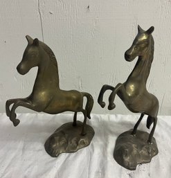 Two Brass Horses