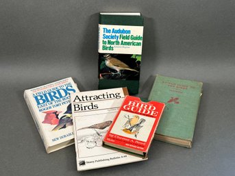 An Assortment Of Vintage Books On Birds