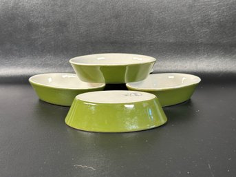 A Set Of Four Gratins In Green By Hall