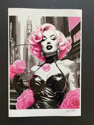 Marilyn Monroe Hand Signed Art Print By Jacob Jamez