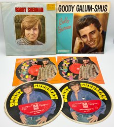 Vintage Bobby Sherman 45 & Cardboard Record Lot