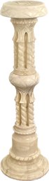 Elaborately Craved Alabaster Pedestal Column   (1 Of 3)