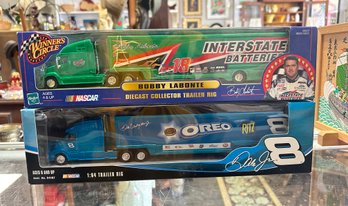 Brand New Bobby Labonte Die Cast Collector Trailer Rog. & Oreo Blue Truck In Original Boxes. LP/C2