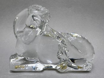 Baccarat Glass Unicorn, Marked, France