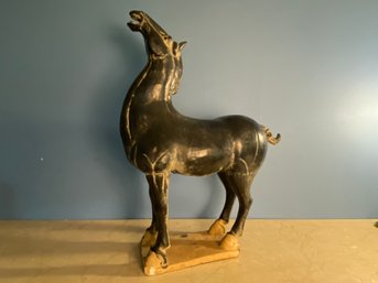 Chinese Tang Style Terracotta Horse Sculpture