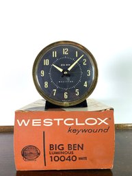 Vintage Black Dial Big Ben Alarm Clock By Westclox