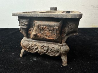 Cresent Vintage Cast Iron Wood Stove Miniature Salesman Sample