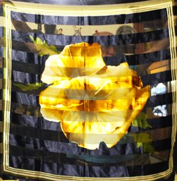 Jovani NY And Rome Golden Yellow Flower See-through Scarf