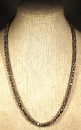Superb Heavy Sterling Silver Thick Fancy Link Chain Necklace