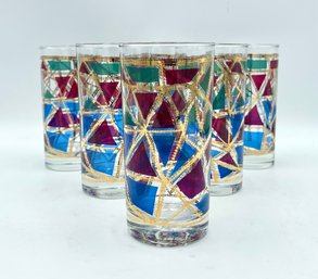 Colorful Mid Century Casino Del Fortuna Glasses By Richard Pugh